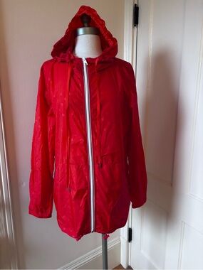 Red Hooded Lightweight T by Talbots Women’s Windbreaker